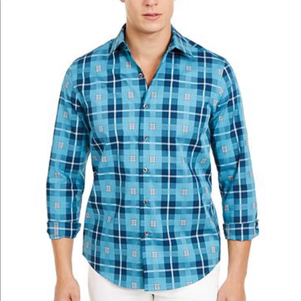 Brand New Tasso Elba Novelty Woven Men’s Shirt